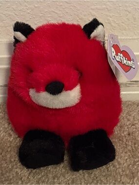 Puffkins Franklin the Fox Plush 1994 w/ Tags Red & Black Soft Excellent